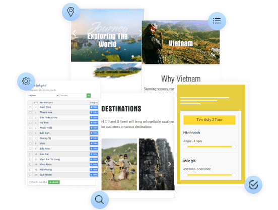 thiết kế website du lịch