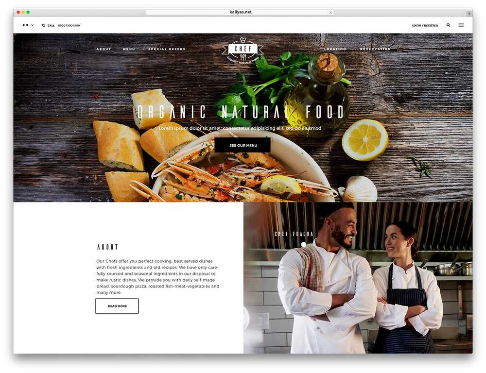 thiết kế website nhà hàng
